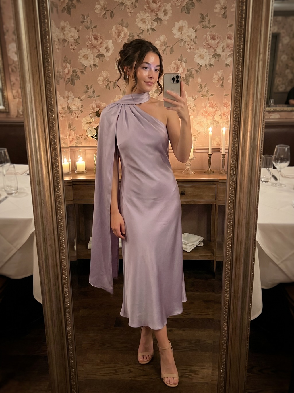 Satin Ribbon Halter Long Dresses