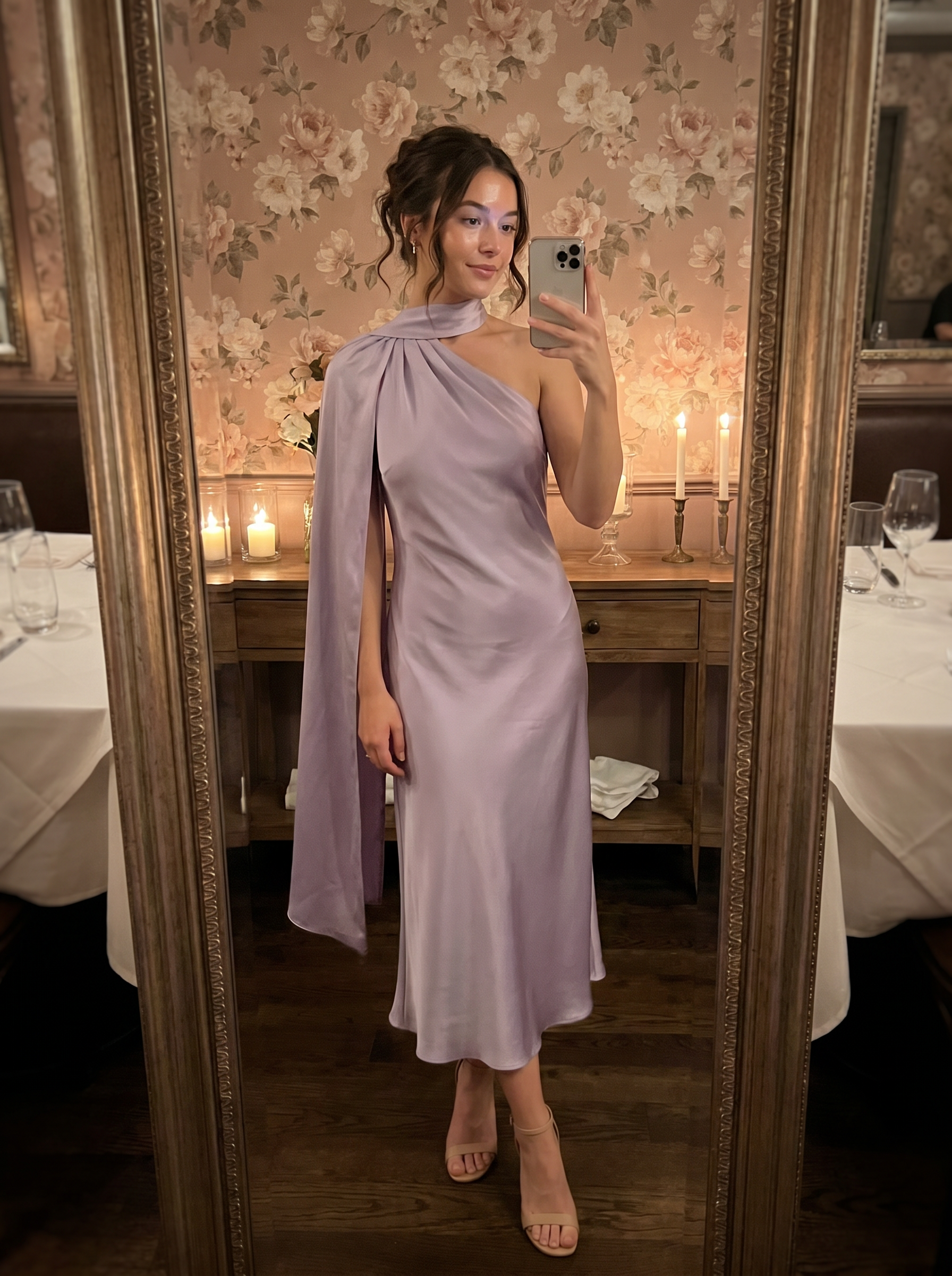 Satin Ribbon Halter Long Dresses